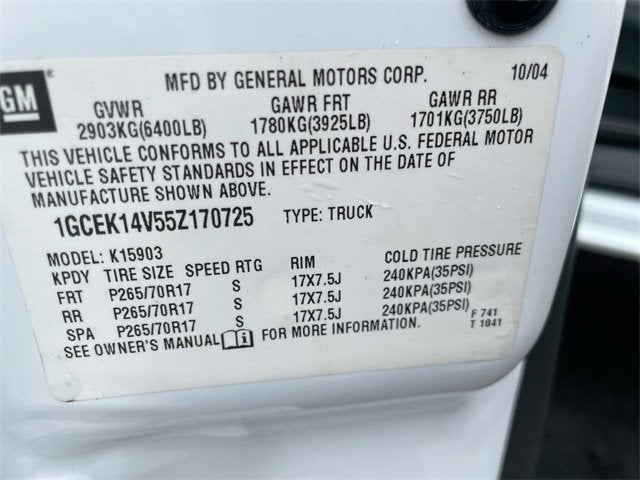 2005 Chevrolet Silverado 1500 Work Truck