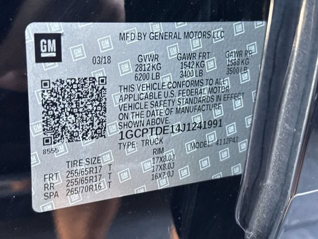 2018 Chevrolet Colorado 4WD Z71