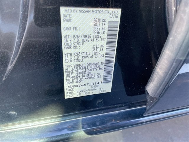 2016 Nissan Frontier SV