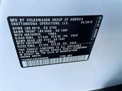 2019 Volkswagen Atlas 3.6L V6 SE w/Technology