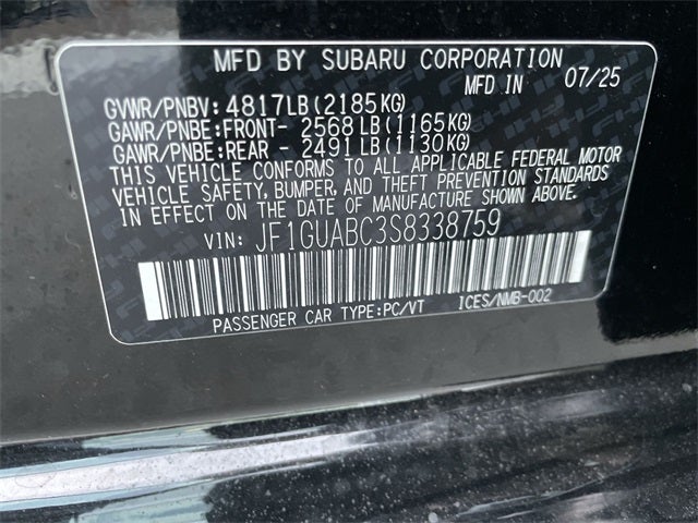 2025 Subaru Impreza Base