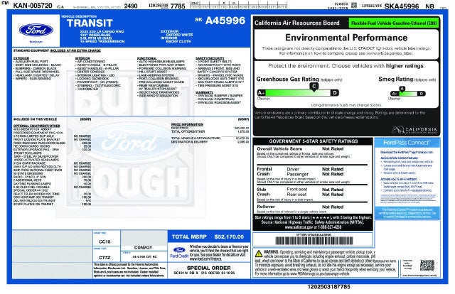 2025 Ford Transit Cargo Van BASE