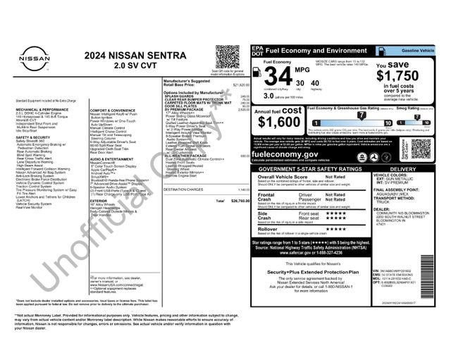 2024 Nissan Sentra SV Xtronic CVT