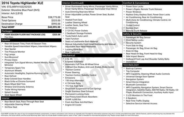 2016 Toyota Highlander XLE