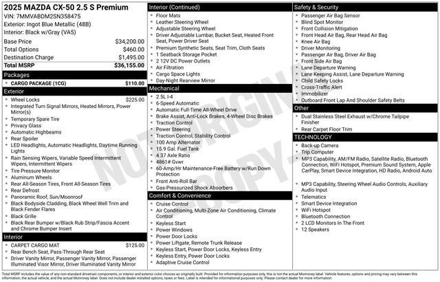 2025 Mazda Mazda CX-50 2.5 S Premium Package