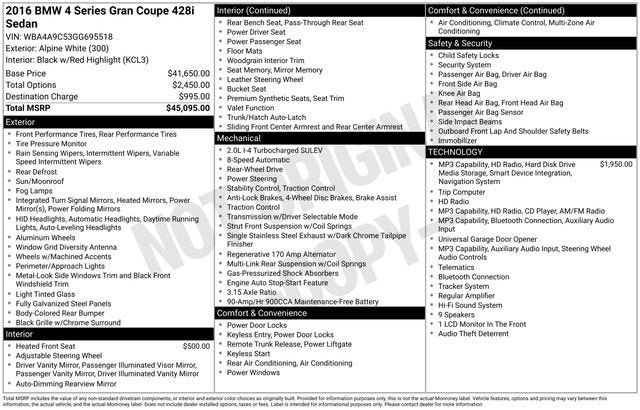 2016 BMW 428i Gran Coupe 428i