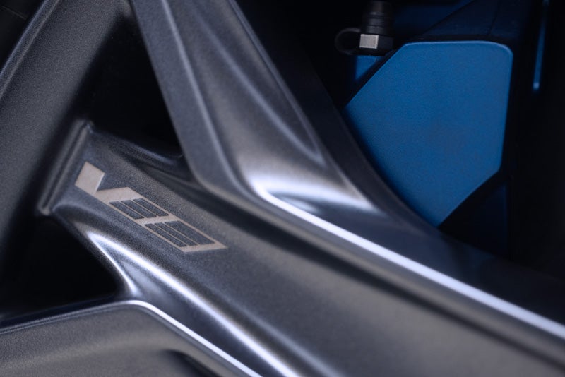 Close-up of the 2026 OPTIQ-V Brembo Performance Front Brakes | Romain Cadillac in Evansville IN